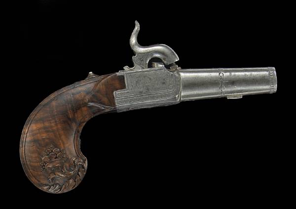 Appraisal: A French percussion conversion pocket pistol by Boutetlate th century