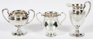 Appraisal: AMERICAN STERLING SILVER CREAMER AND SUGAR BOWLS AMERICAN STERLING SILVER