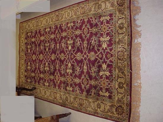 Appraisal: Bijar scatter rug ' x ' deep maroon field with