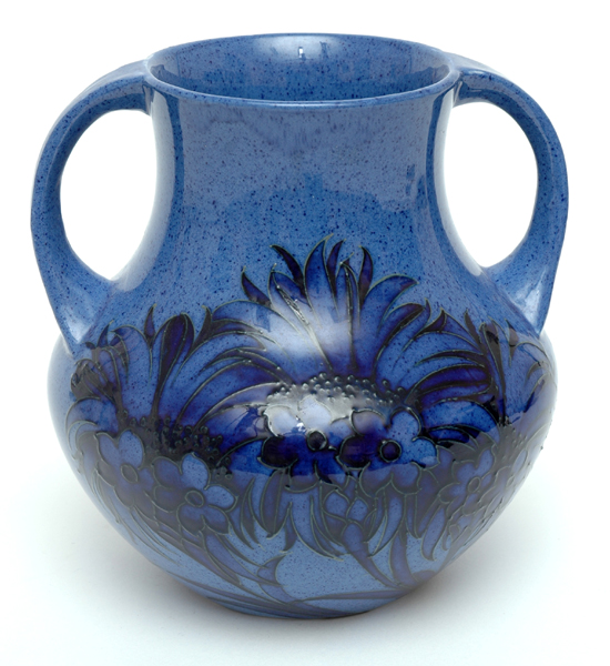 Appraisal: A MOORCROFT POWDER BLUE CORNFLOWER VASE Circa Waisted ovoid with