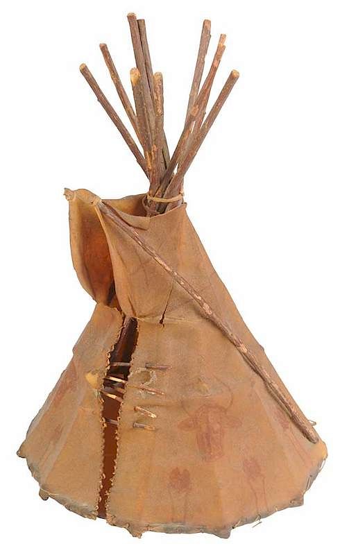 Appraisal: Trading Post Teepee Model American early th century paint decorated