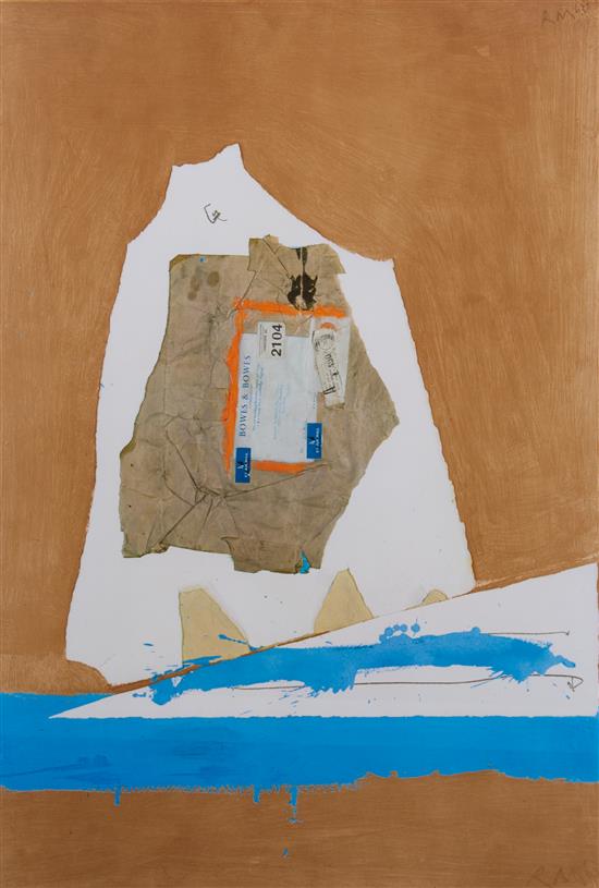 Appraisal: Sale Lot After Robert Motherwell American - Untitled Collage lithograph