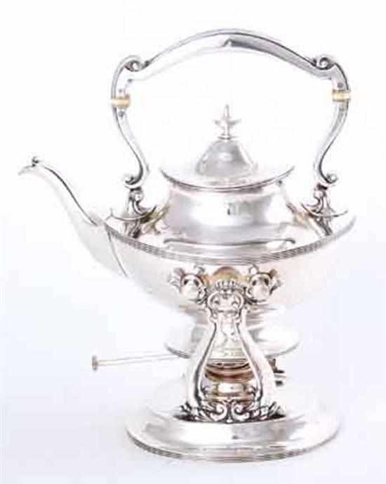 Appraisal: Reed Barton sterling kettle on stand Classical pattern with scroll