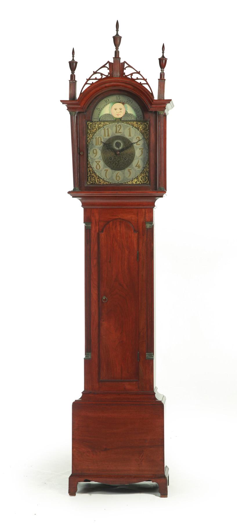 Appraisal: TALL CASE CLOCK WITH PHASE OF THE MOON MOVEMENT American