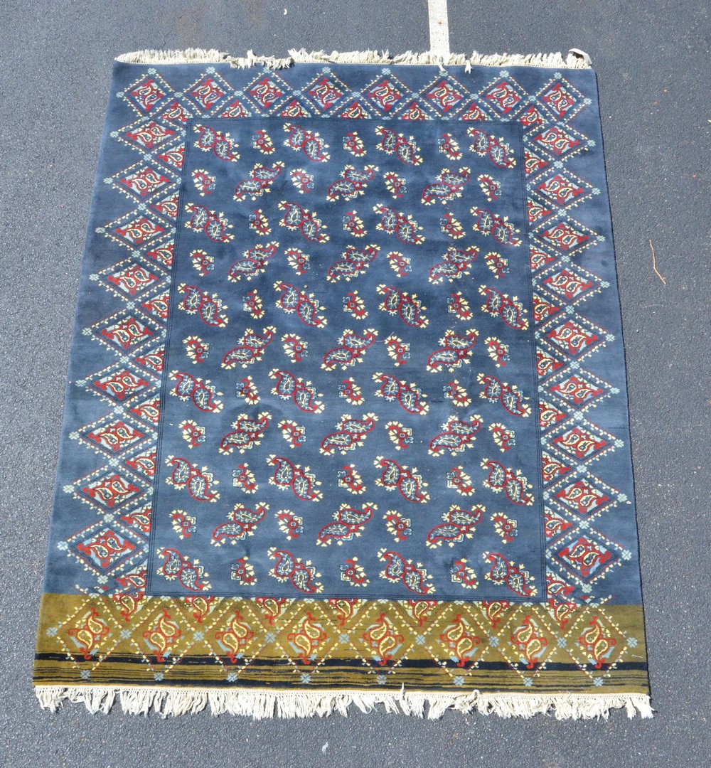 Appraisal: x Blue Handmade Carpet