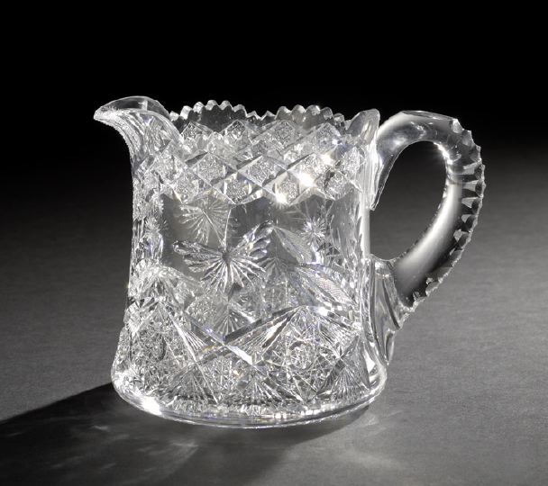 Appraisal: American Brilliant-Cut Glass Pitcher ca by Mortenson's in the Butterfly