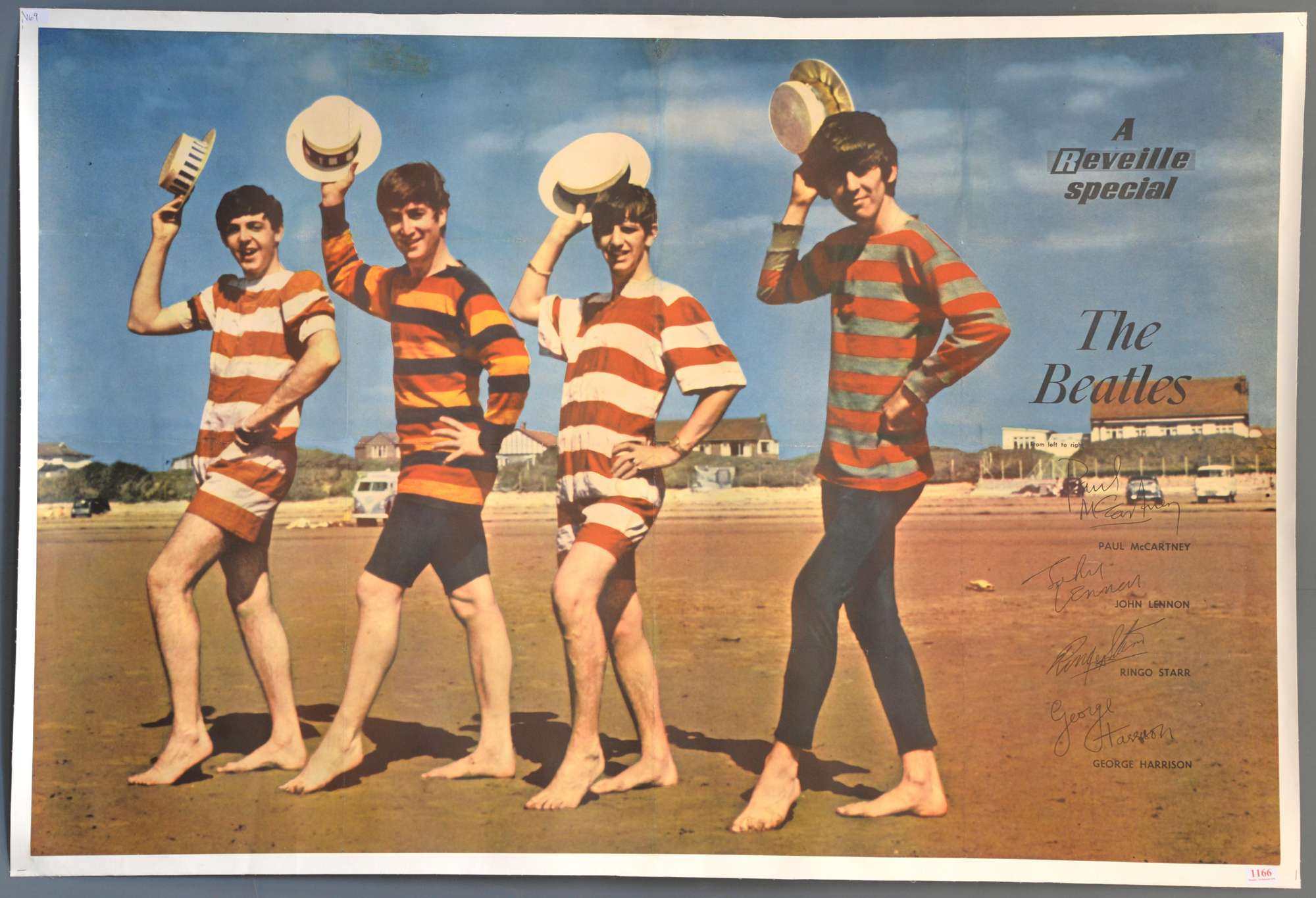 Appraisal: The Beatles Reveille special poster with the band members all