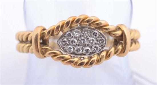 Appraisal: A DIAMOND SET DRESS RING IN CT GOLD