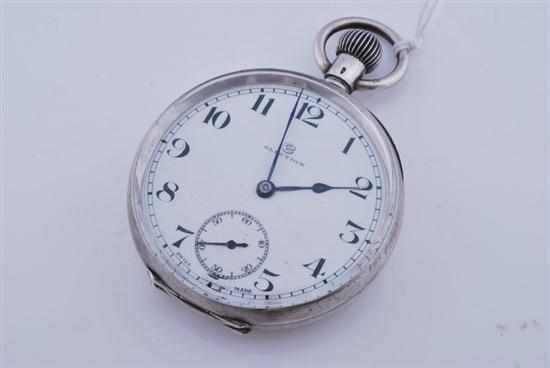 Appraisal: A GENTS OPEN FACE POCKET WATCH IN SILVER CASE A