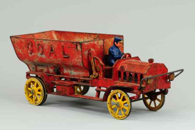 Appraisal: HUBLEY COAL TRUCK Painted in red overall cast iron embossed