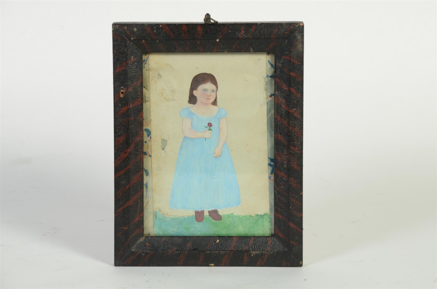 Appraisal: PORTRAIT OF A YOUNG GIRL American mid th century gouache