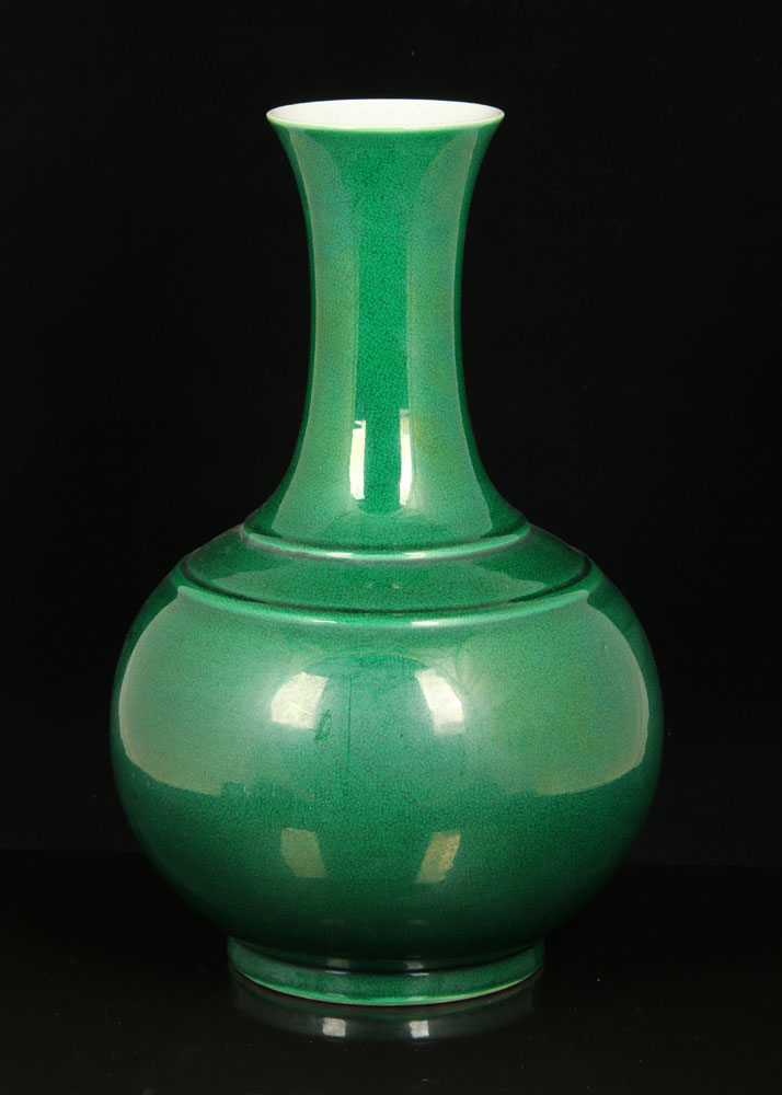 Appraisal: - Chinese Green Glaze Vase Chinese vase green glaze with