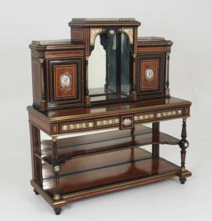 Appraisal: FINE MUSEUM QUALITY FRENCH LOUIS XVI BRONZE MOUNTED EBONY AND