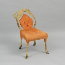 Appraisal: An Armless Child Sized Antler Chair An armless child-sized antler