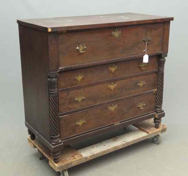 Appraisal: th c Empire mahogany chest drawers '' W ' D