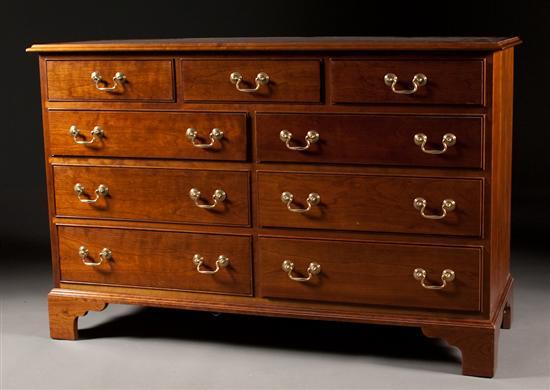 Appraisal: Chippendale style cherrywood double dresser L J Stickley Manilus NY