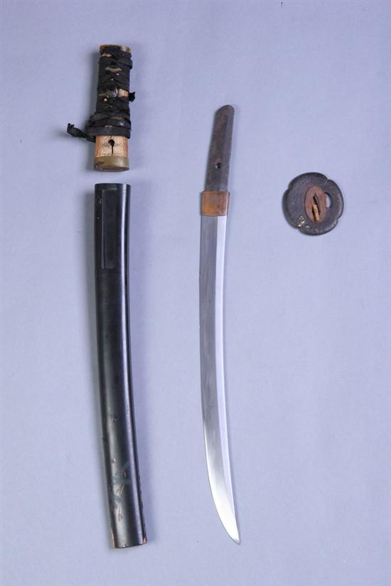 Appraisal: JAPANESE SHORT SWORD WAKIZASHI Shinto sword period th century Fully