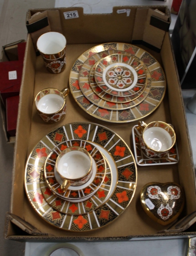 Appraisal: A collection of heavy gilded Imari patterned pottery designed and