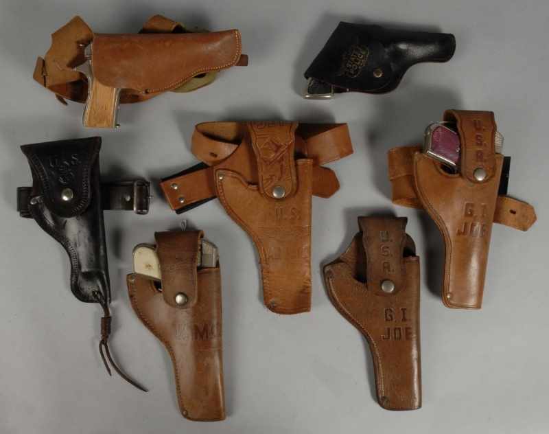 Appraisal: Lot of Army USMC G I Joe Holsters Description Four