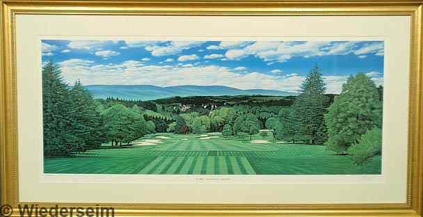 Appraisal: Framed Michael Lane limited edition print titled First Hole- Laurel