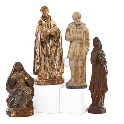 Appraisal: ITALIAN CARVED FIGURES Condition Report