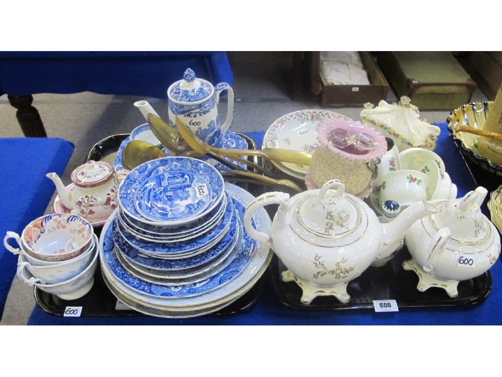 Appraisal: Quantity of Spode blue and white pastille burner and other