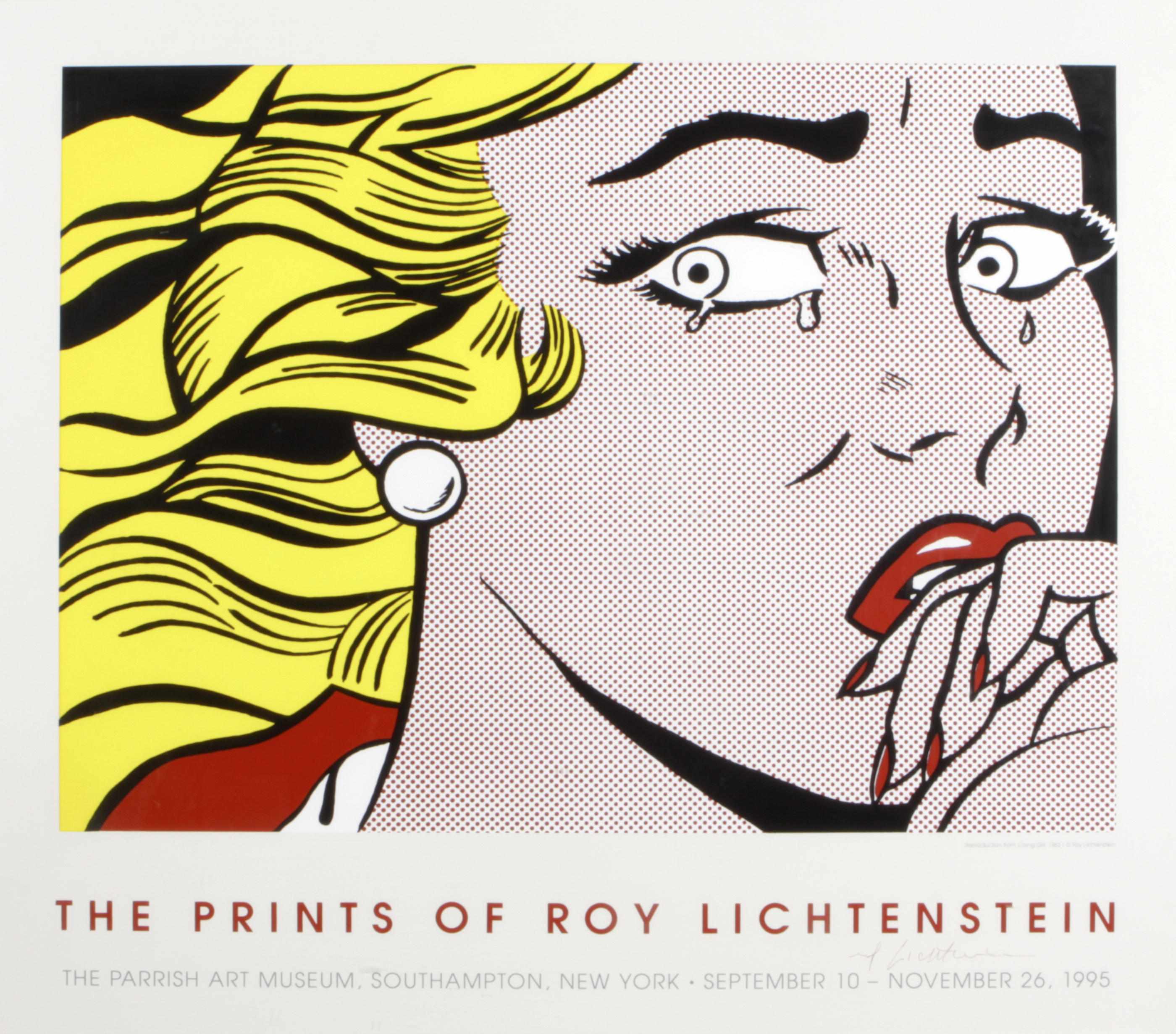 Appraisal: After Roy Lichtenstein The Parrish Art Museum Exhibition Poster Crying