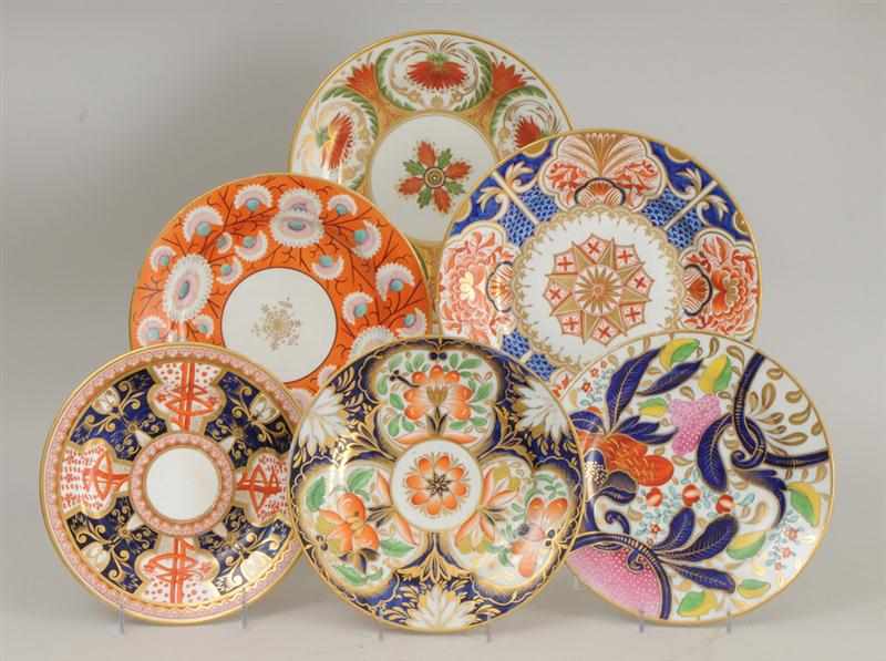 Appraisal: GROUP OF SIX ENGLISH PORCELAIN PLATES Comprising a '' ''