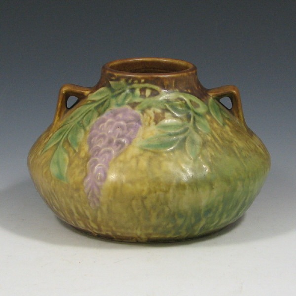 Appraisal: Roseville Wisteria - Squat Vase - Mint Roseville Wisteria -