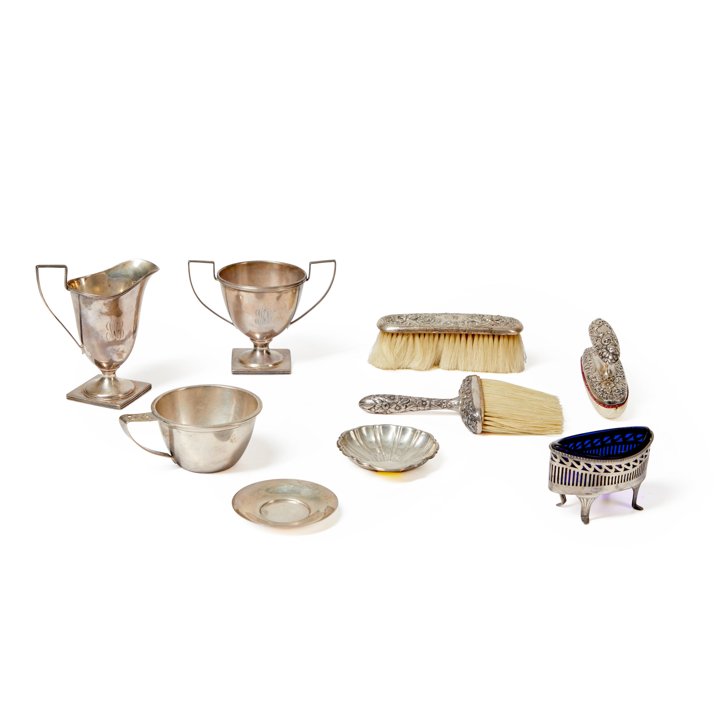 Appraisal: Ten Assorted Sterling Silver Hollowware and Dresser Articles including a