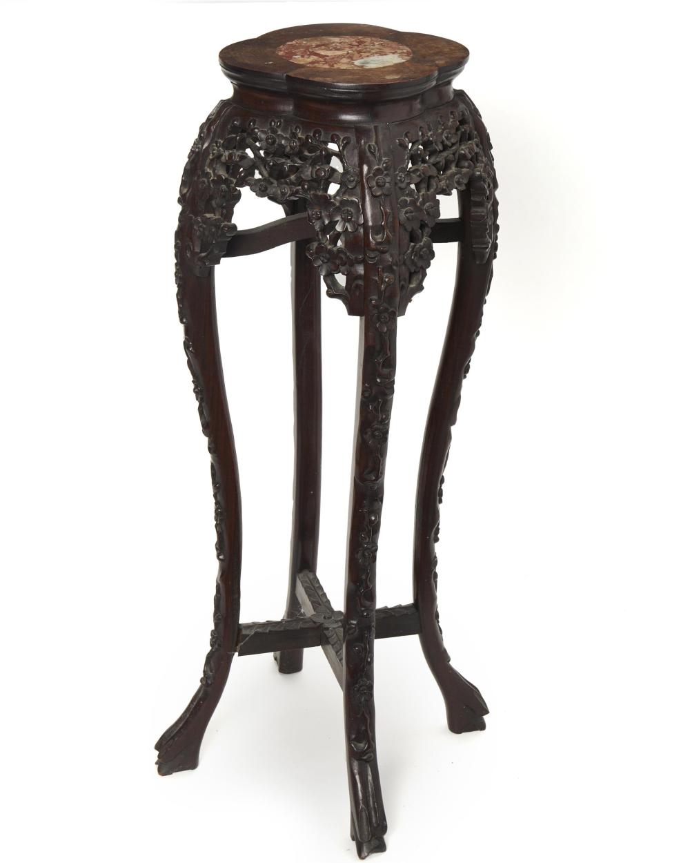 Appraisal: A Chinese carved wood stand Late th early th Century