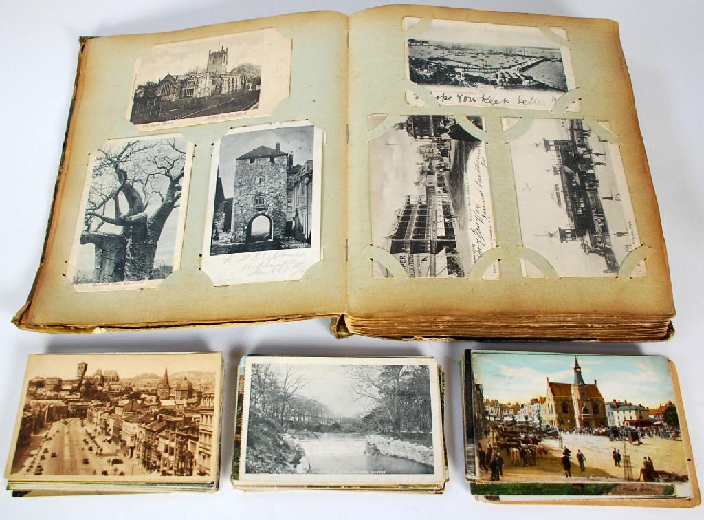 Appraisal: ALBUM OF EARLY TWENTIETH CENTURY POSTCARDS mainly Manchester and North