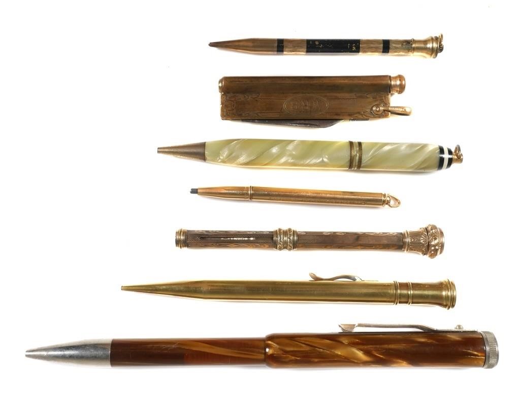 Appraisal: Seven vintage mechanical pencils four of which appear to be