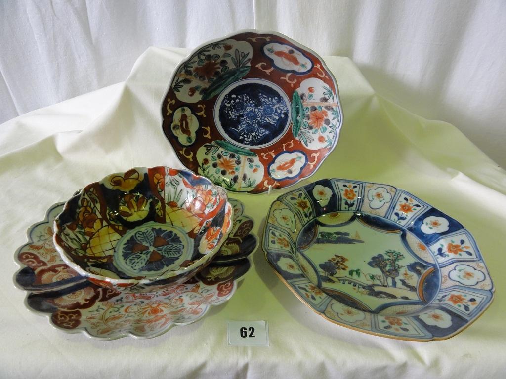 Appraisal: A collection of th century Imari wares including eight dishes