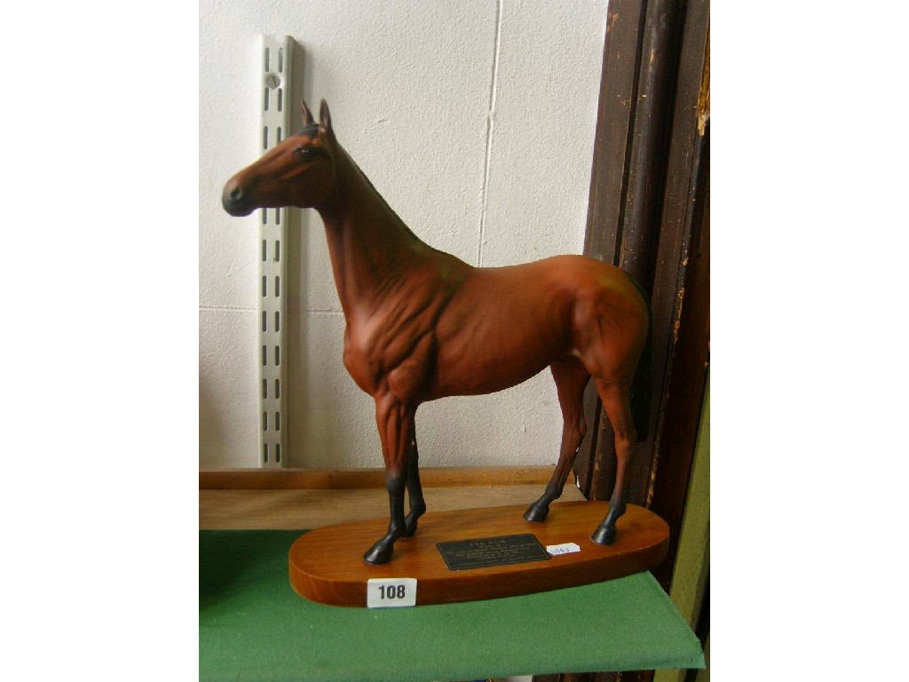 Appraisal: A Beswick connoisseur model of Red Rum with bisque finish