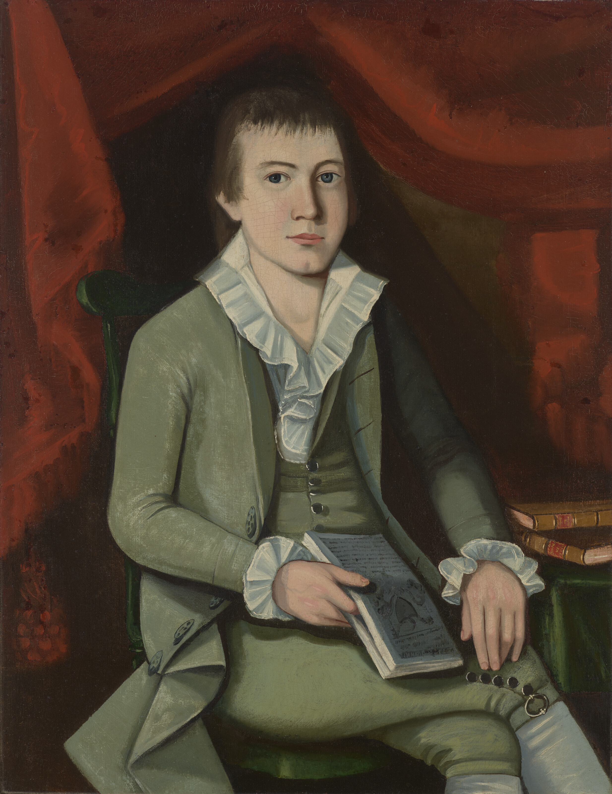 Appraisal: THE BEARDSLEY LIMNER ACTIVE c - PORTRAIT OF JONATHAN DIX