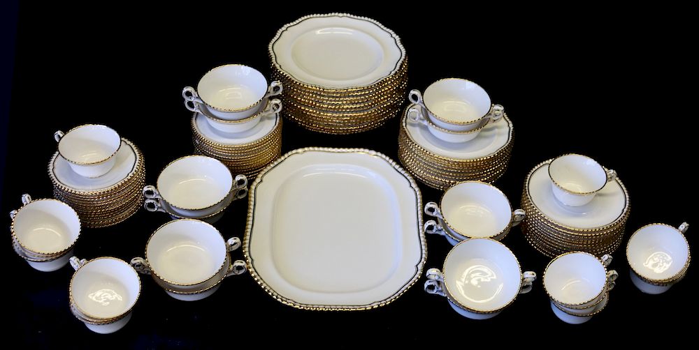 Appraisal: Grouping of Spode Gilt Scalloped Edge Bone China To Include