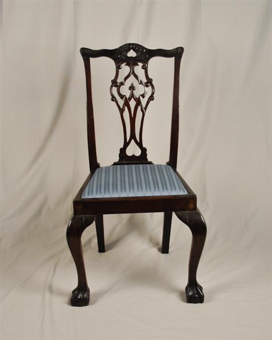 Appraisal: Chippendale-style Side Chair Slip seat ball and claw feet