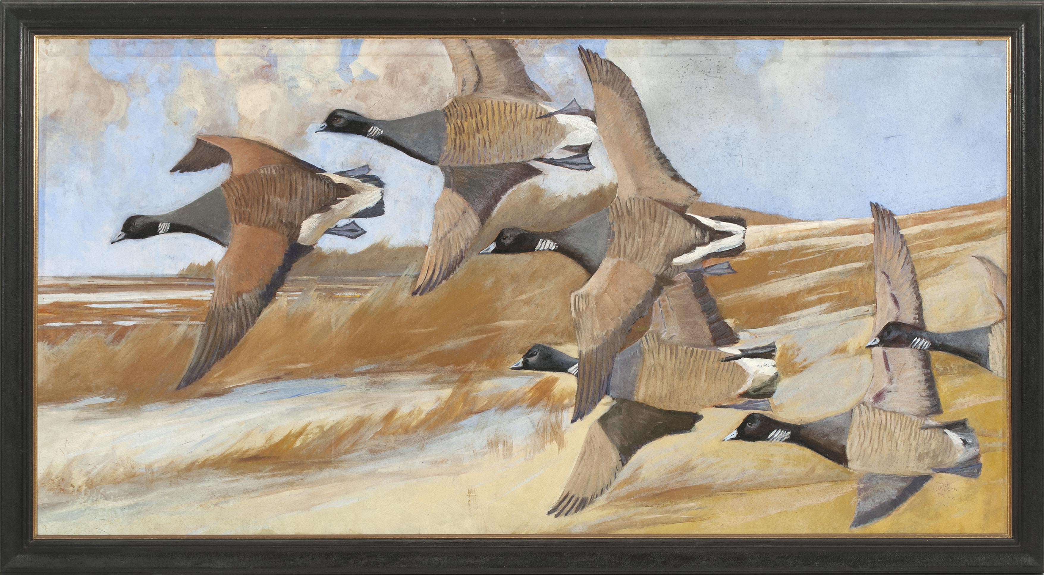 Appraisal: REGINALD FAIRFAX BOLLESAmerican - Flock of six brant in flight