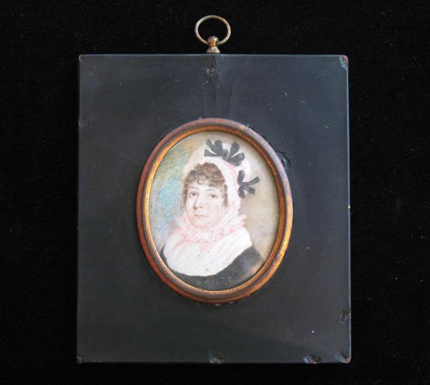 Appraisal: ENGLISH SCHOOL th century A portrait miniature of Elizabeth Williams