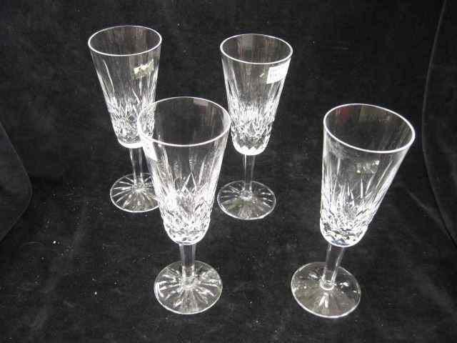 Appraisal: Waterford Crystal ''Lismore'' Tall ChampagneFlutes '' signed excellent