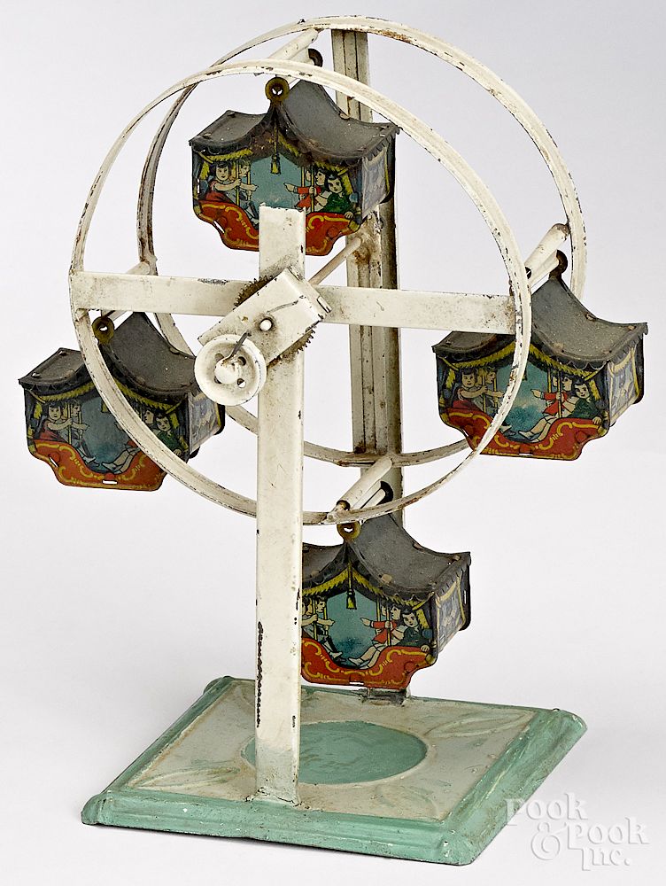 Appraisal: Ferris wheel steam toy accessory Painted and tin lithograph Ferris