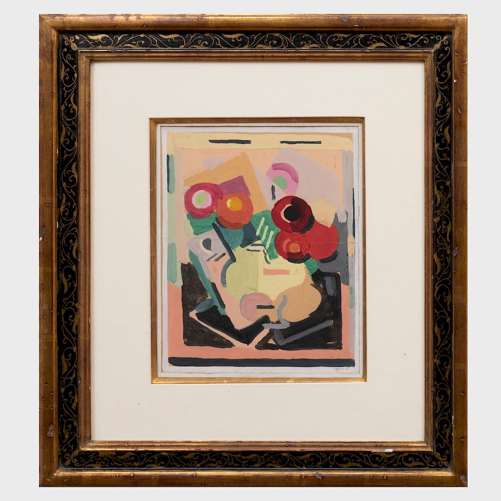 Appraisal: Attributed to Albert Gleizes - Nature Morte aux Fleurs Gouache