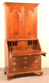 Appraisal: Irion Co Chippendale Style Walnut Slant Irion Company Chippendale Style