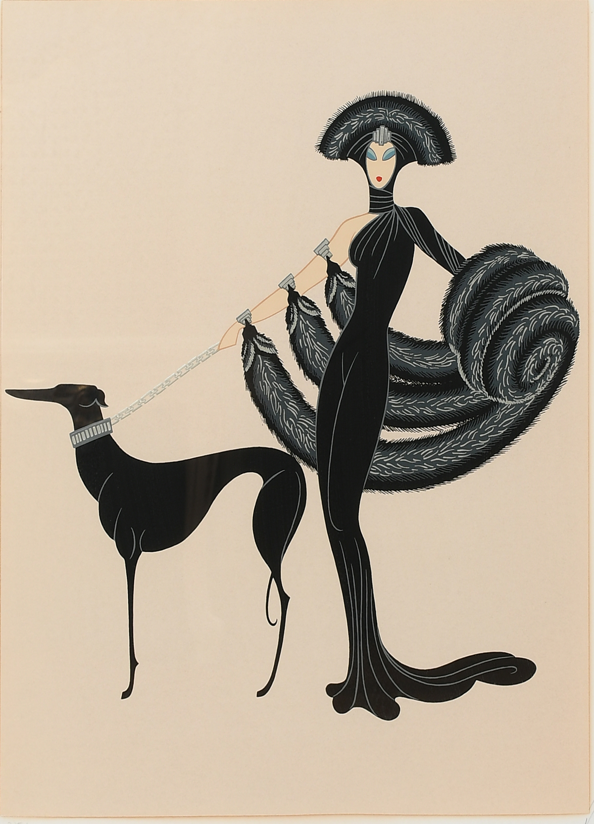 Appraisal: ERTE'' DE TIRTOFF Romain American Russian - ''Symphony in Black''