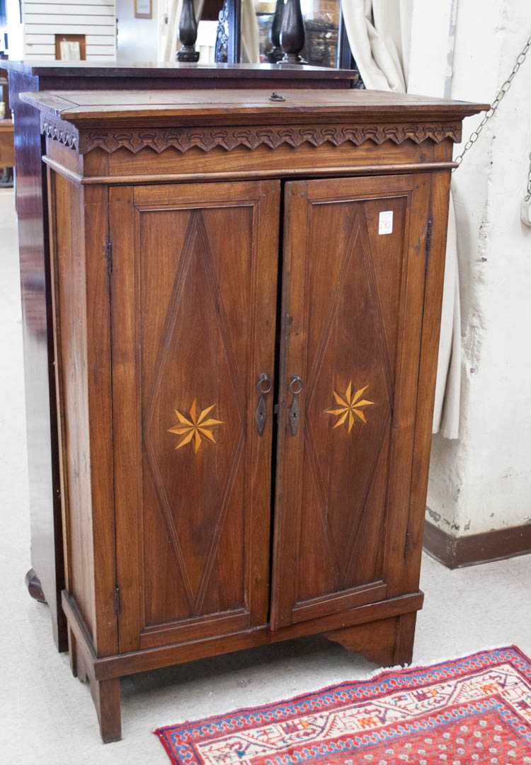 Appraisal: DUTCH COLONIAL STYLE TEAKWOOD STORAGE CABINET Indonesian th century the