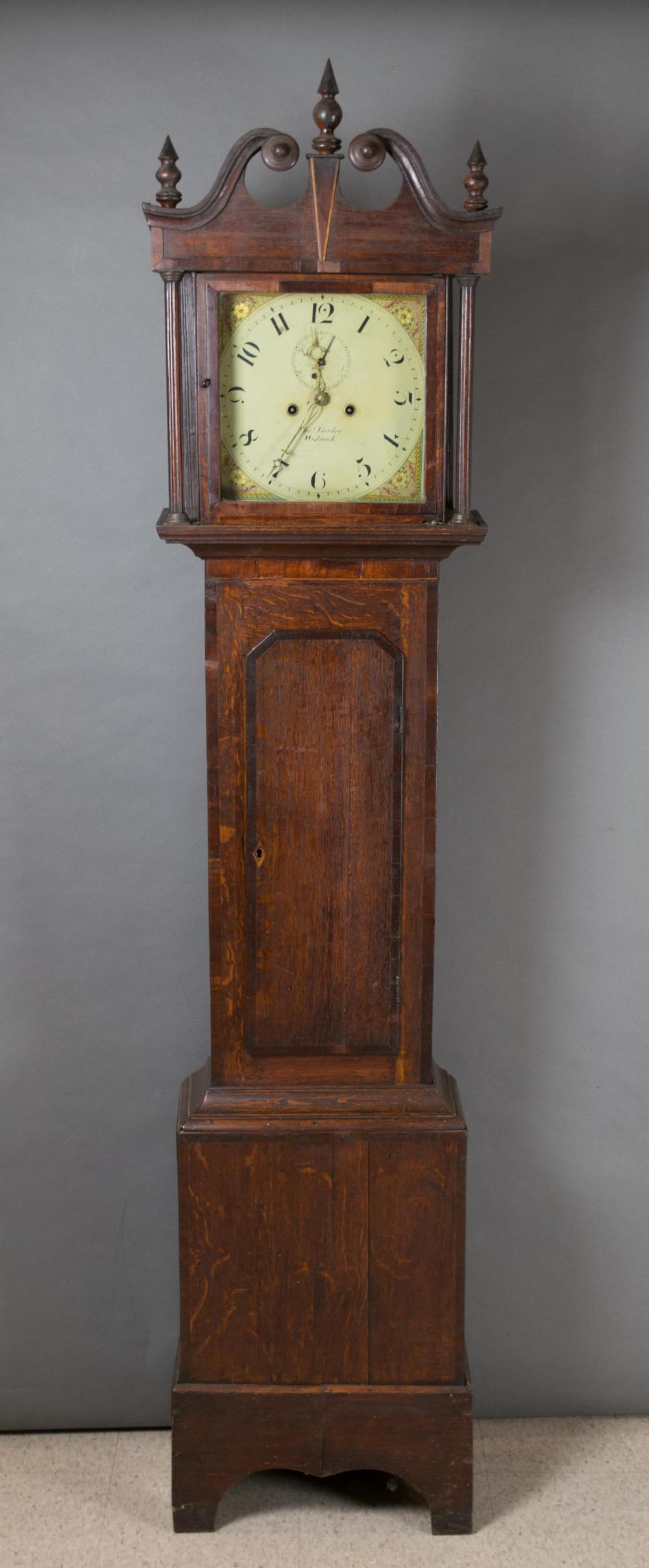 Appraisal: GEORGE III TALL CASE FLOOR CLOCK Thomas Vurley Wisbech Wisbeach