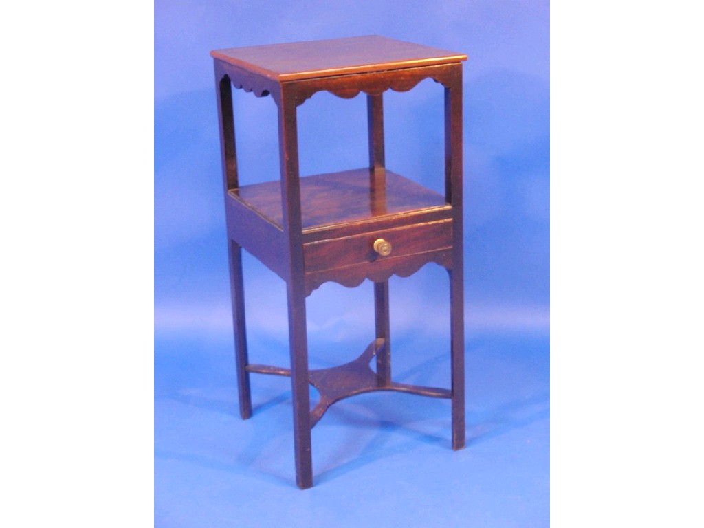 Appraisal: A George III mahogany wash stand with later top