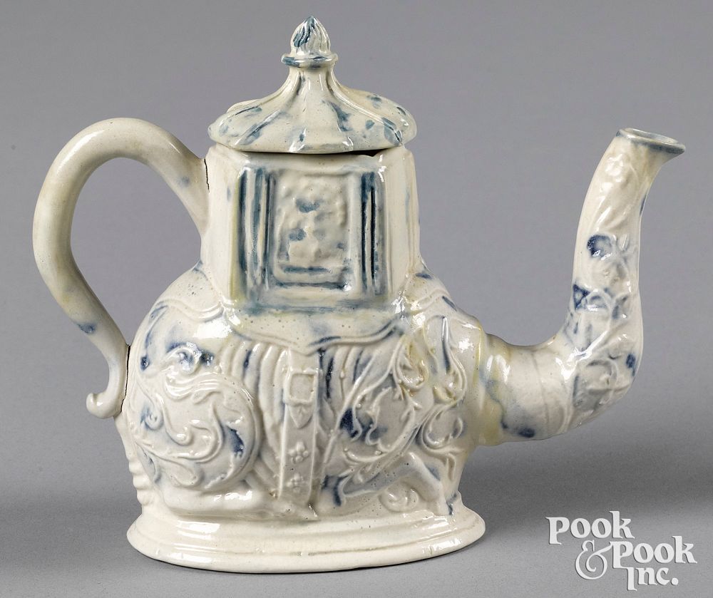 Appraisal: Staffordshire salt glaze stoneware camel teapot Staffordshire salt glaze stoneware