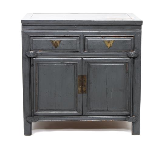 Appraisal: Sale Lot A Chinese Blue Painted Chest the planked rectangular